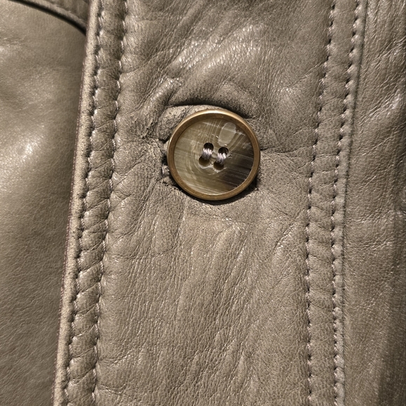 Vintage Mabrun Leather / Wool Coat made in Italy. - Picture 3 of 11